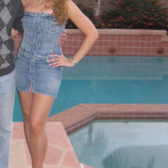 Guess Dresses & Skirts - Strapless Denim Guess dress